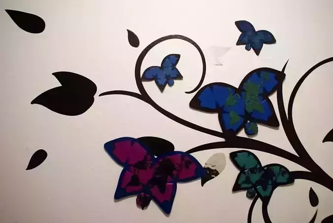 Waterman Butterfly World Map Projection Free 3D print model