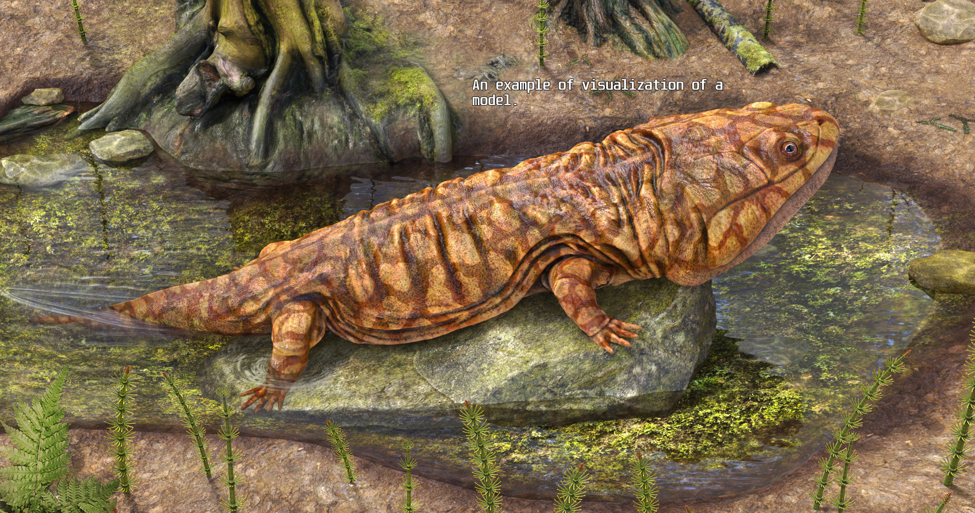 Extinct amphibians pack Low-poly 3D model_22