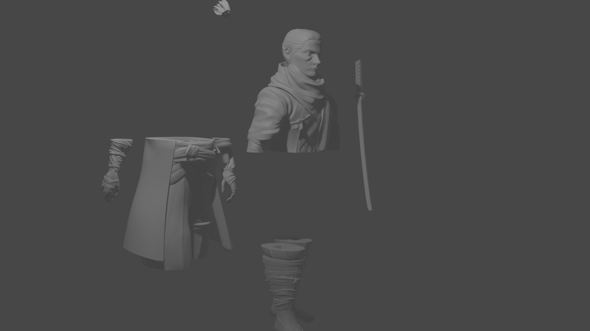 Sekiro shadows die twice sculpture for 3d printing 3D print model_2