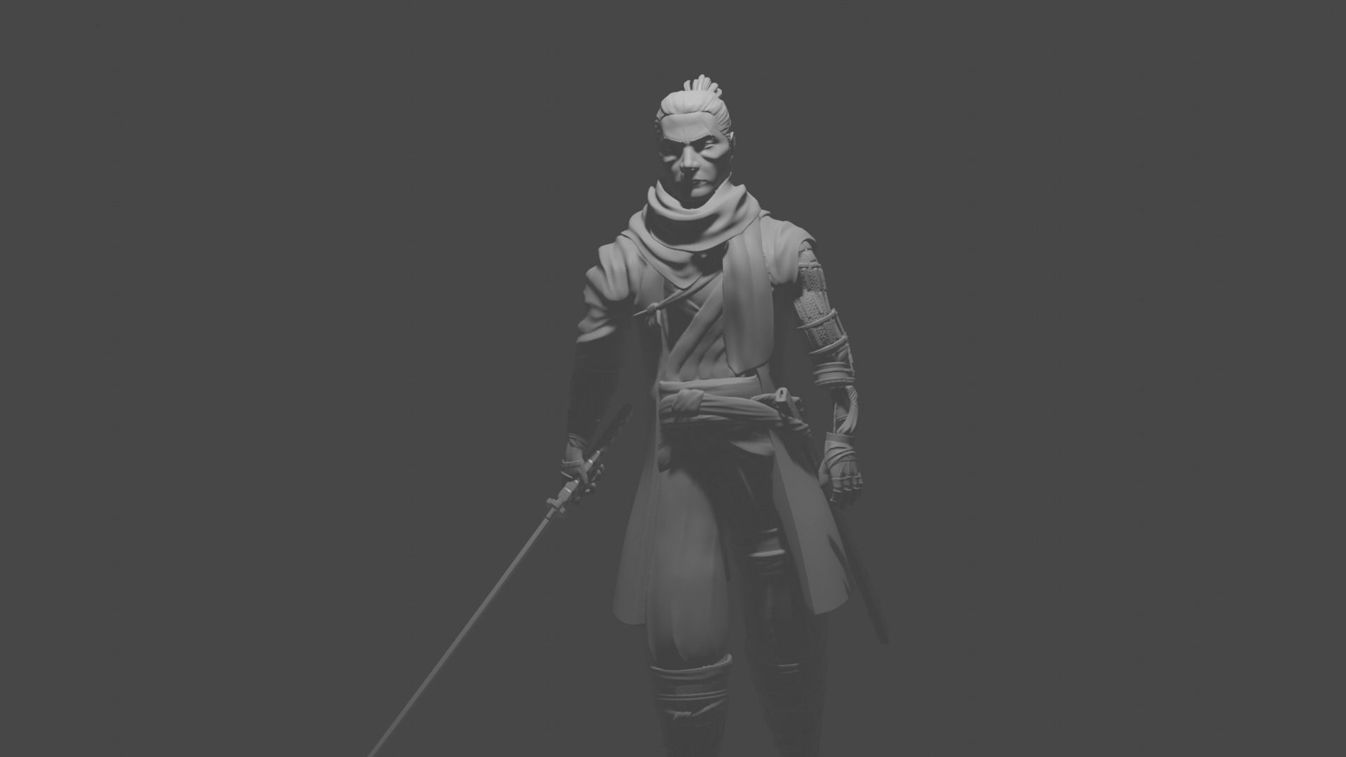 Sekiro shadows die twice sculpture for 3d printing 3D print model_1