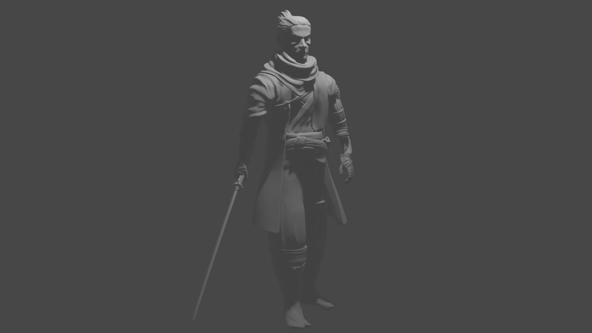 Sekiro shadows die twice sculpture for 3d printing 3D print model_5
