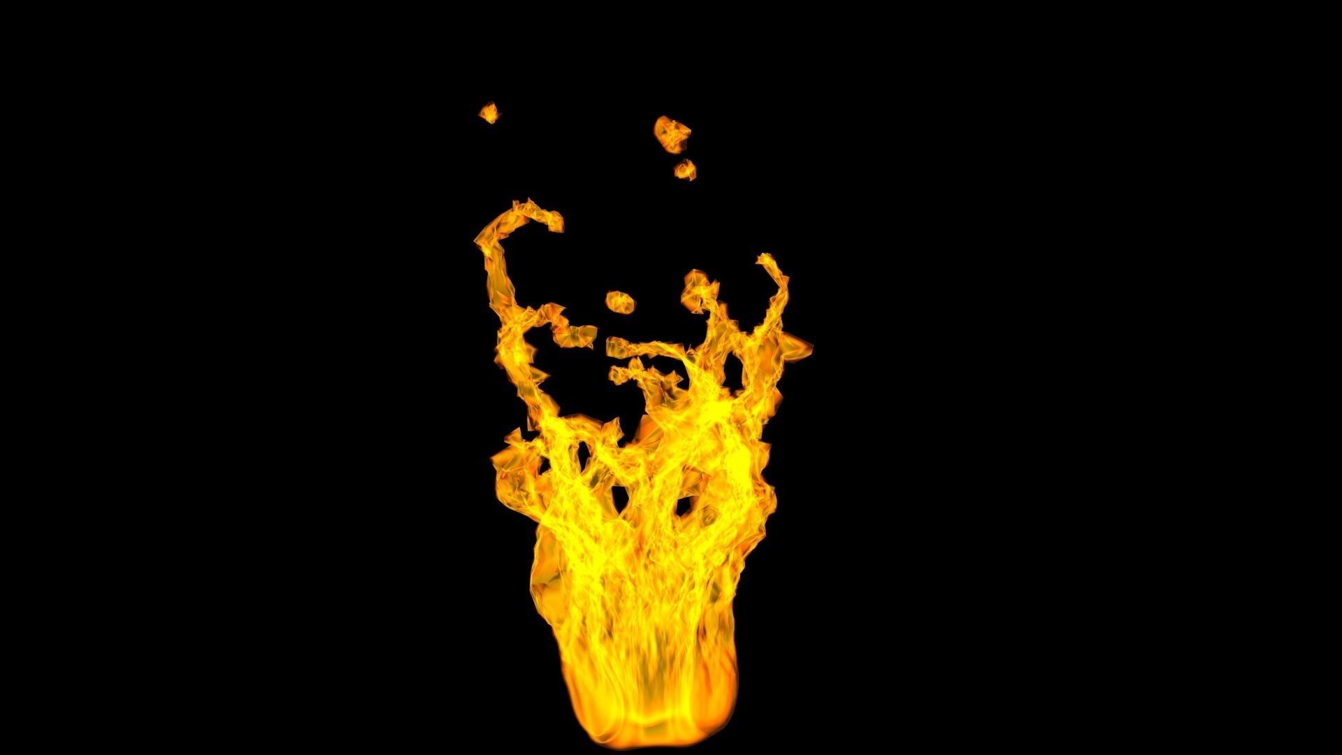3D Fire animation  3D model_8