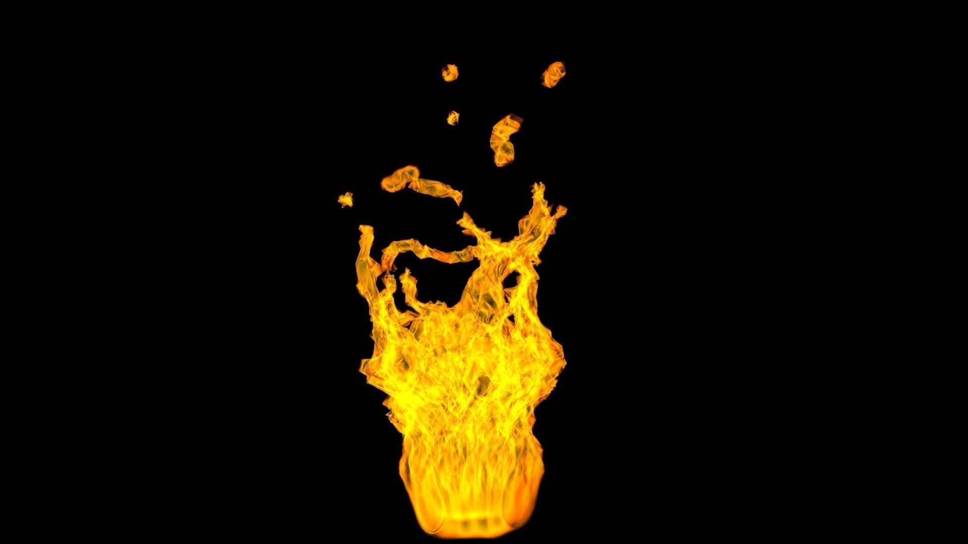 3D Fire animation  3D model_10