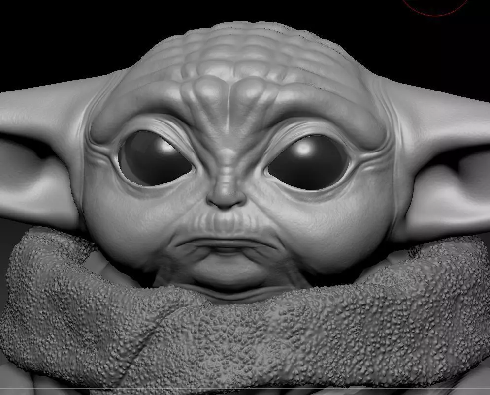 The Child star wars yoda statue 3D print model