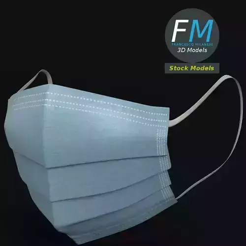 Surgical mask 3D model
