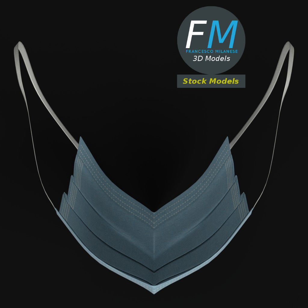 Surgical mask 3D model_6