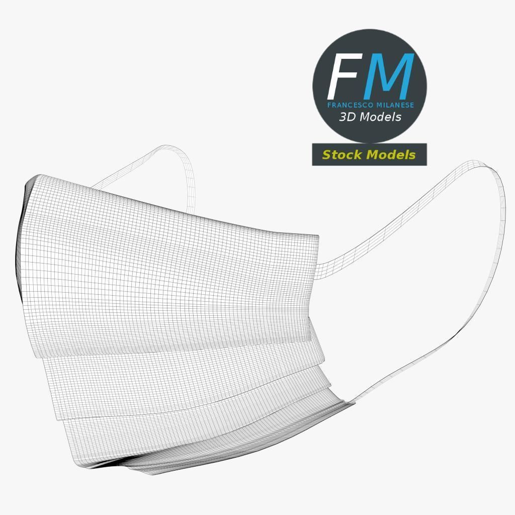 Surgical mask 3D model_7