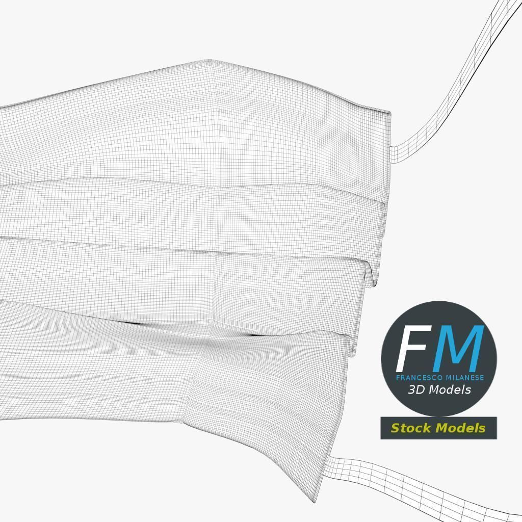 Surgical mask 3D model_8