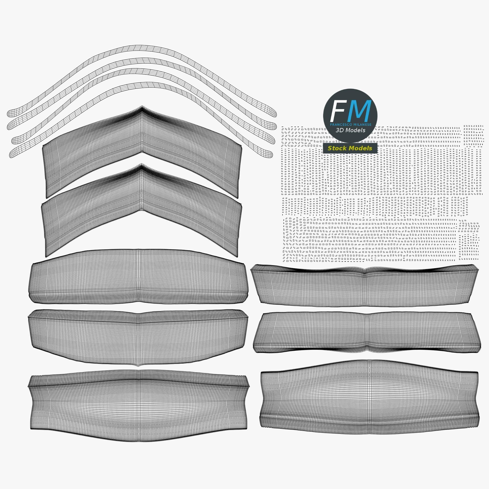 Surgical mask 3D model_11