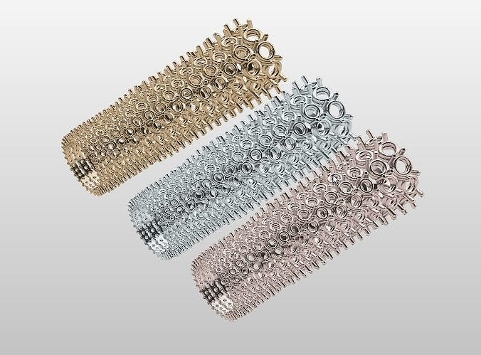 serial bend wedding ring 3D print model