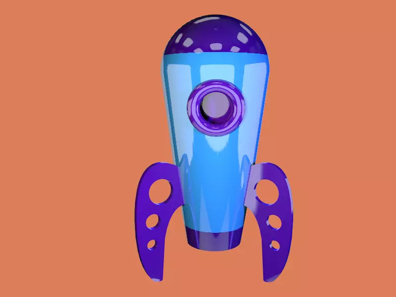 Rocket toy ship 3D model
