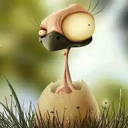 Chicken from an egg 3D print model