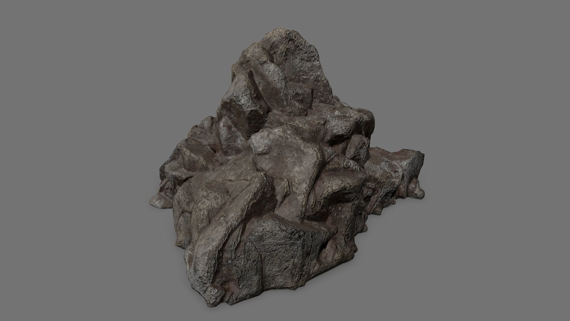 Rock Set Low-poly 3D model_4