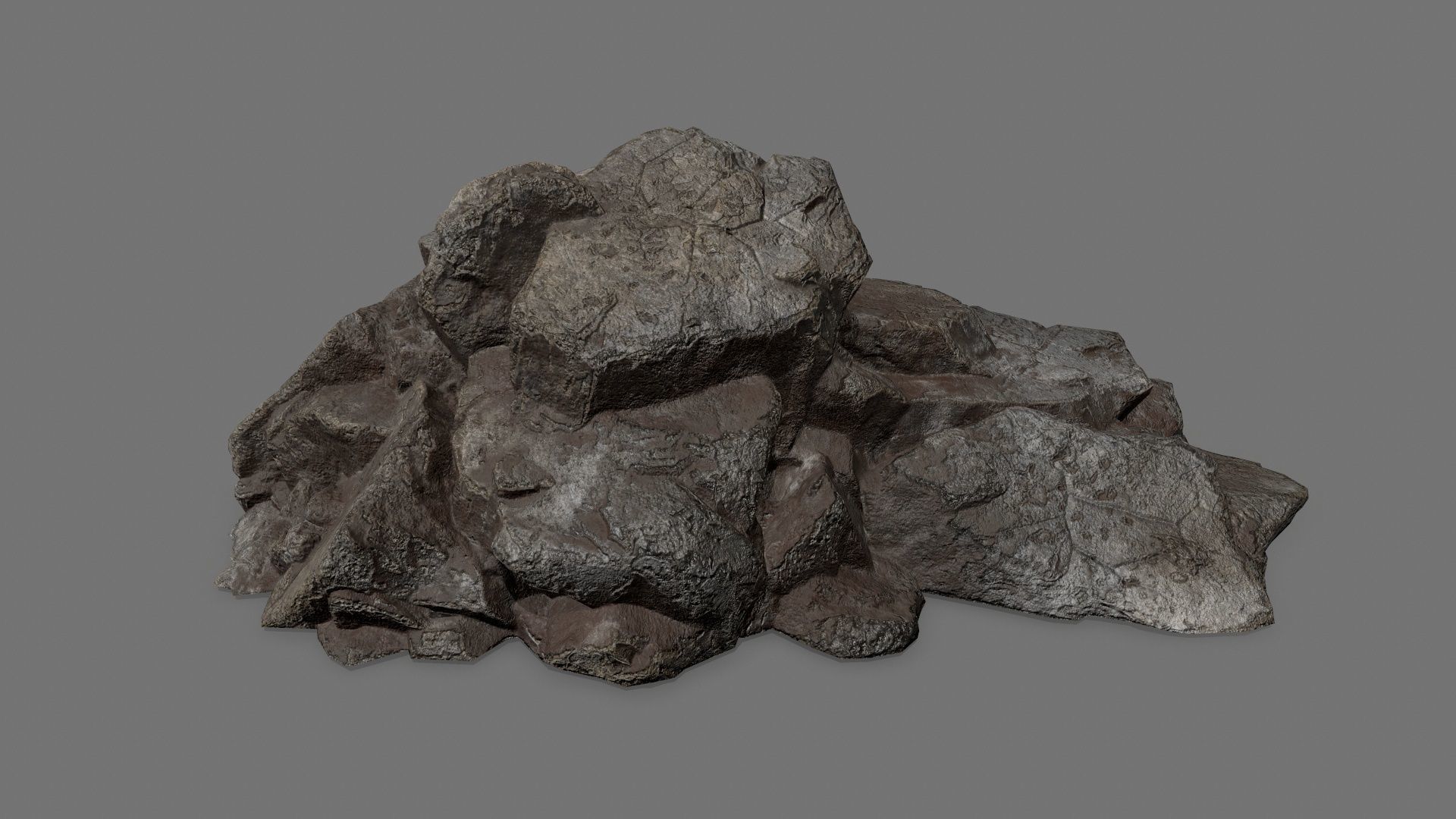 Rock Set Low-poly 3D model_12