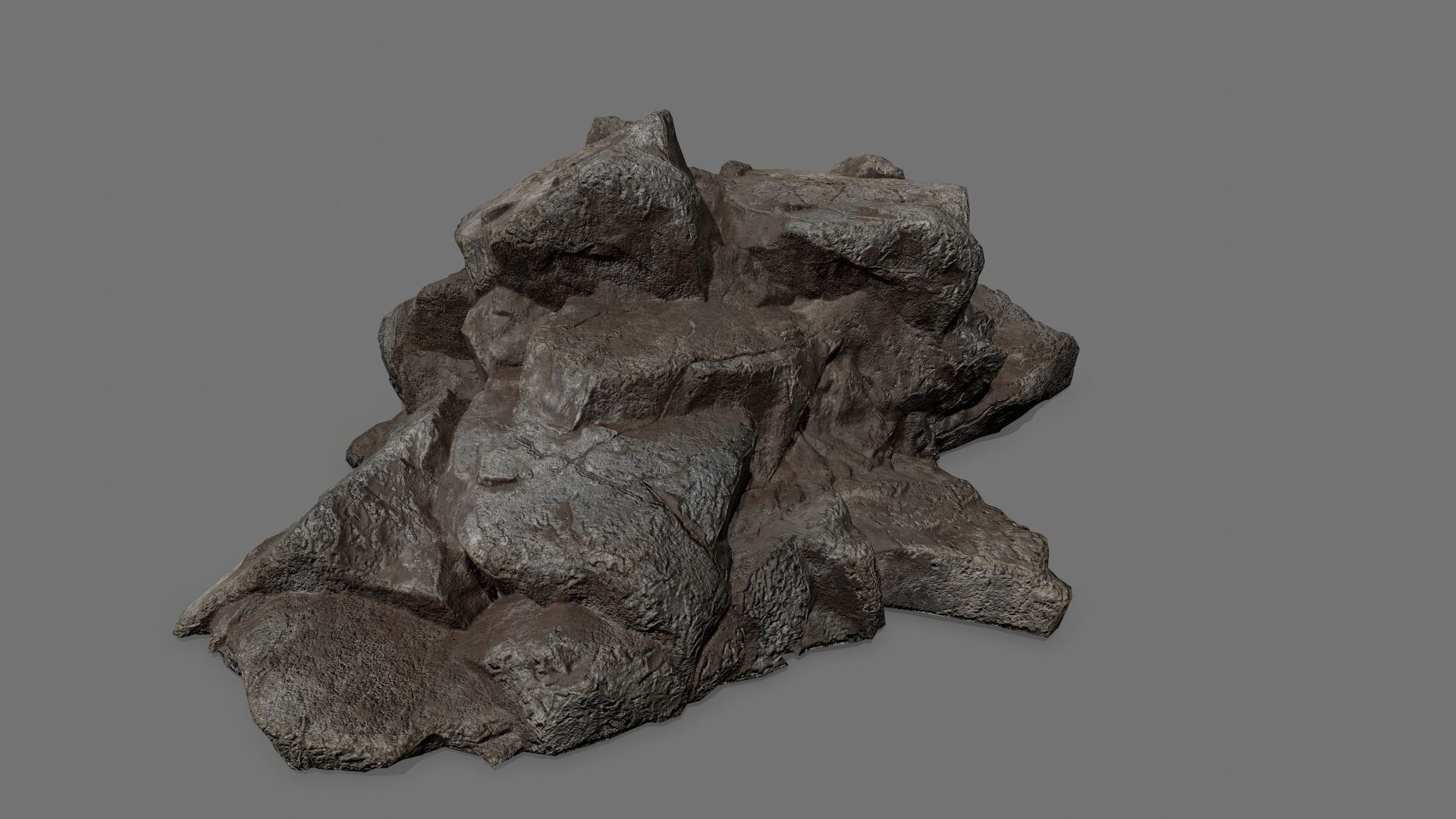 Rock Set Low-poly 3D model_11