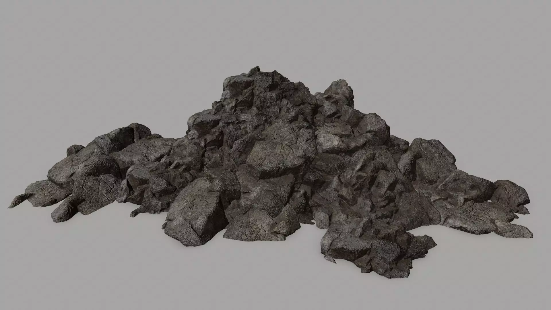 Rock Set Low-poly 3D model_0