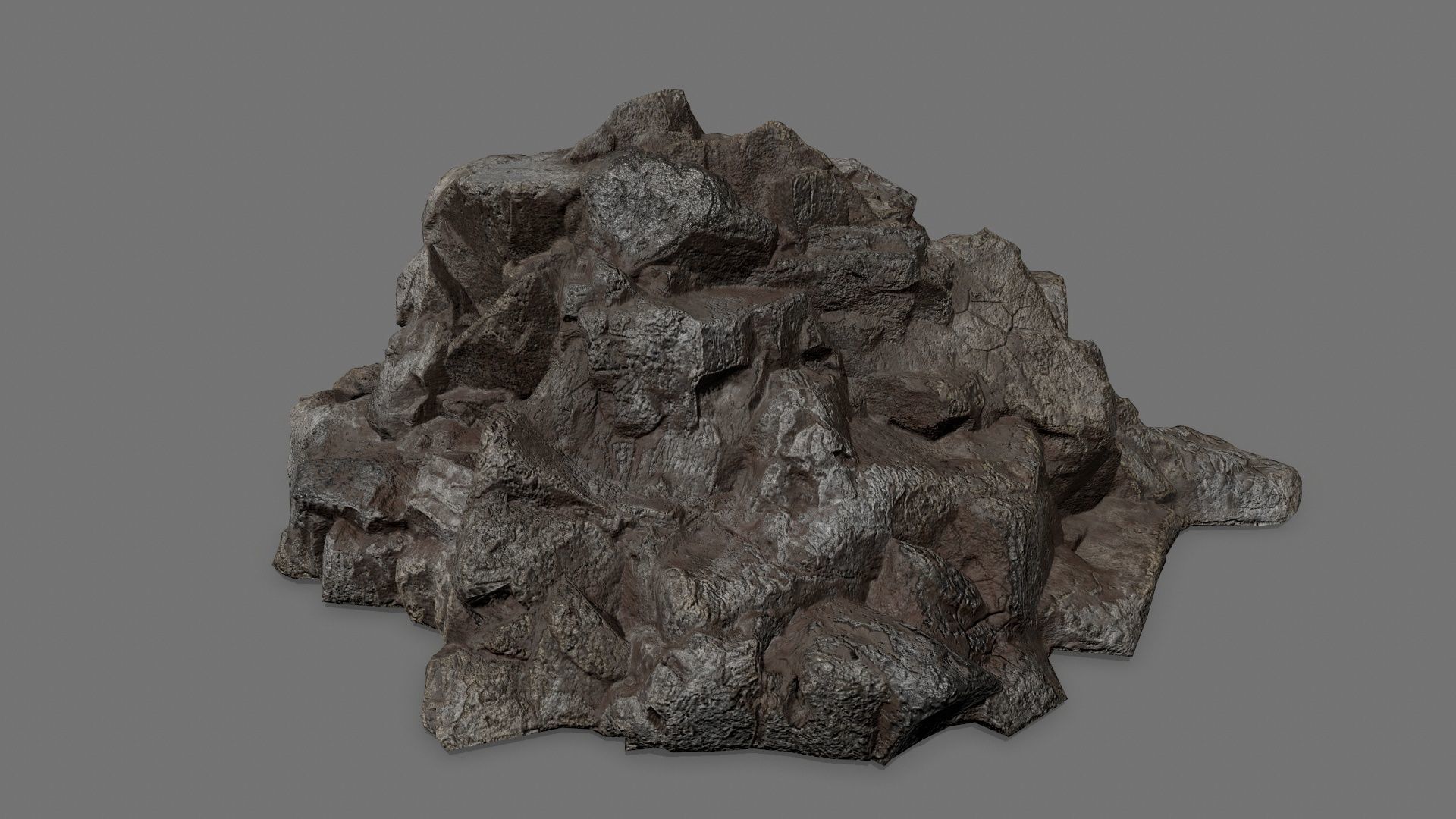 Rock Set Low-poly 3D model_6