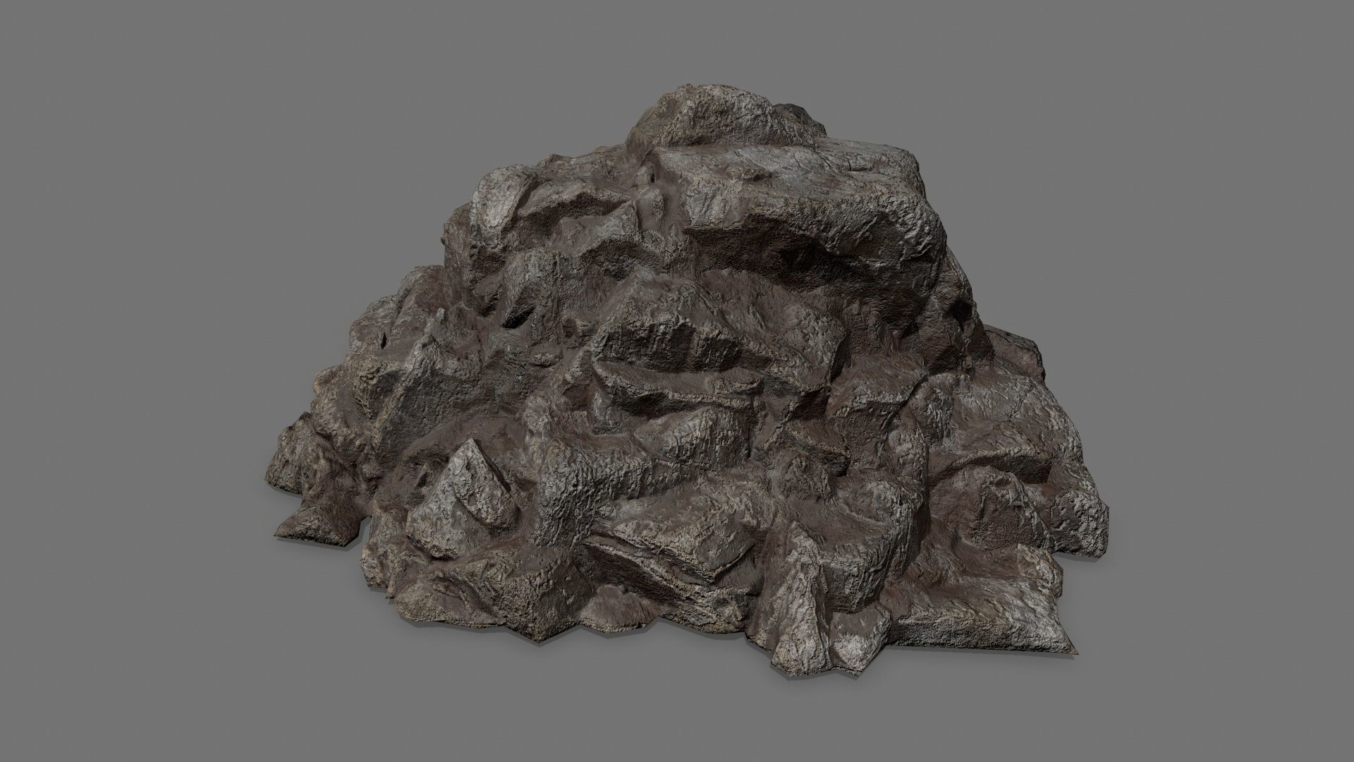 Rock Set Low-poly 3D model_8