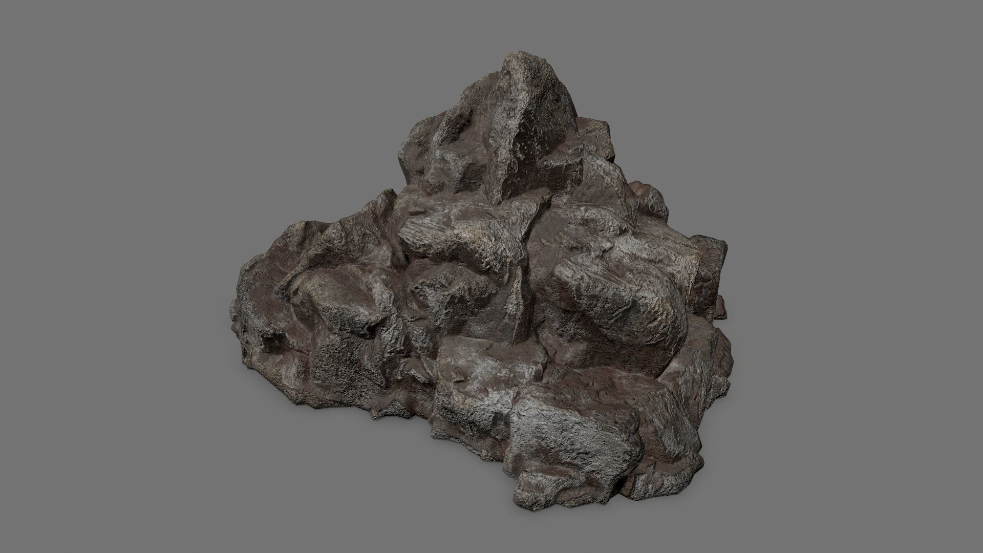Rock Set Low-poly 3D model_3