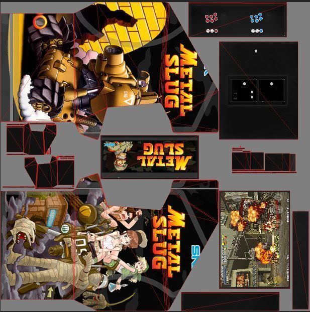 Arcade machine metal slug and street fighter Low-poly 3D model Low-poly 3D model_8