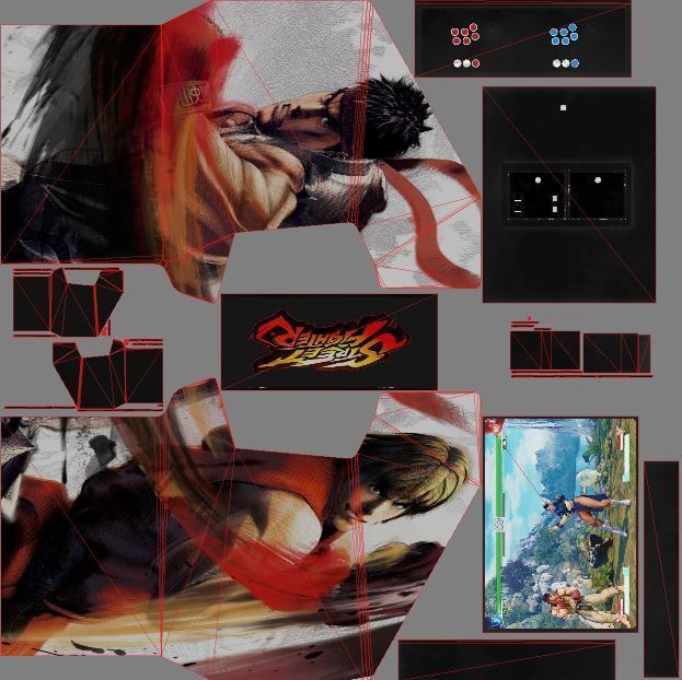 Arcade machine metal slug and street fighter Low-poly 3D model Low-poly 3D model_4