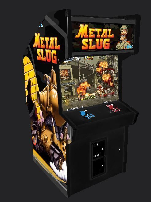 Arcade machine metal slug and street fighter Low-poly 3D model Low-poly 3D model_6