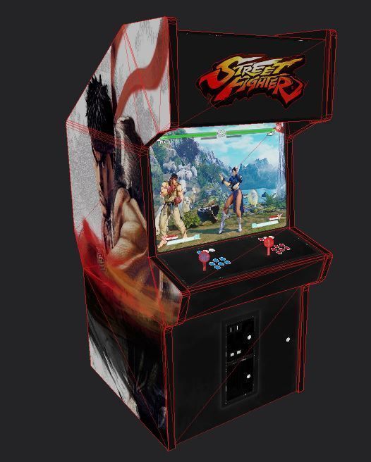 Arcade machine metal slug and street fighter Low-poly 3D model Low-poly 3D model_2