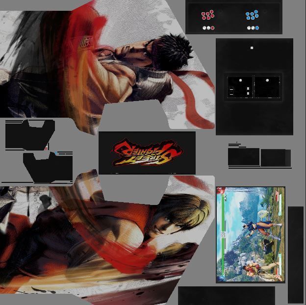 Arcade machine metal slug and street fighter Low-poly 3D model Low-poly 3D model_3