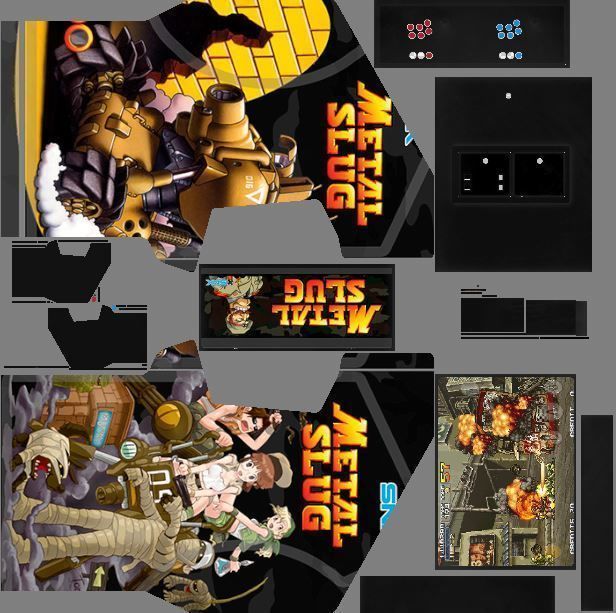 Arcade machine metal slug and street fighter Low-poly 3D model Low-poly 3D model_7