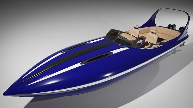 Motorboat speed boat 3D model