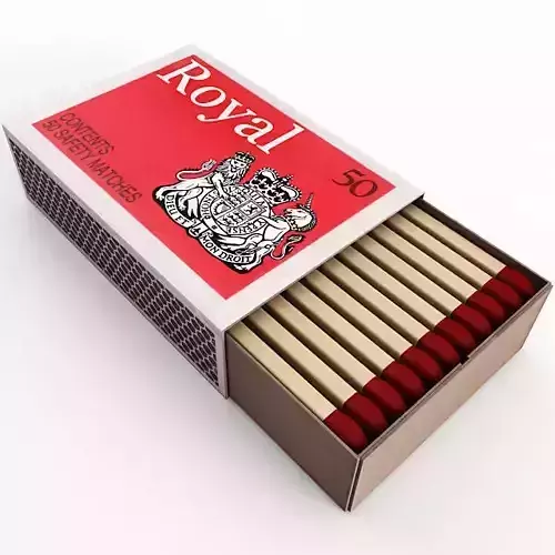 Matches royal pack of cigarettes 3D model