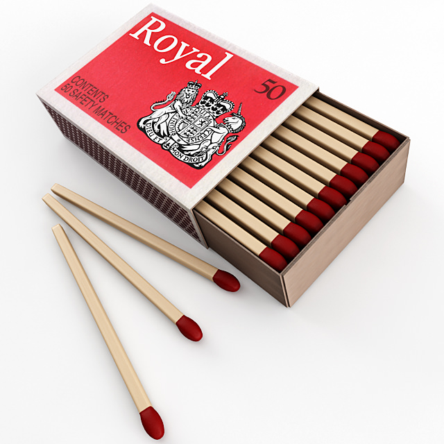 Matches royal pack of cigarettes 3D model_4