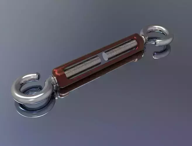 Turnbuckle metal hook Free 3D model