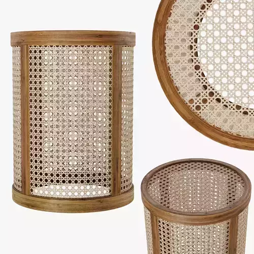 Rattan bench 3D model