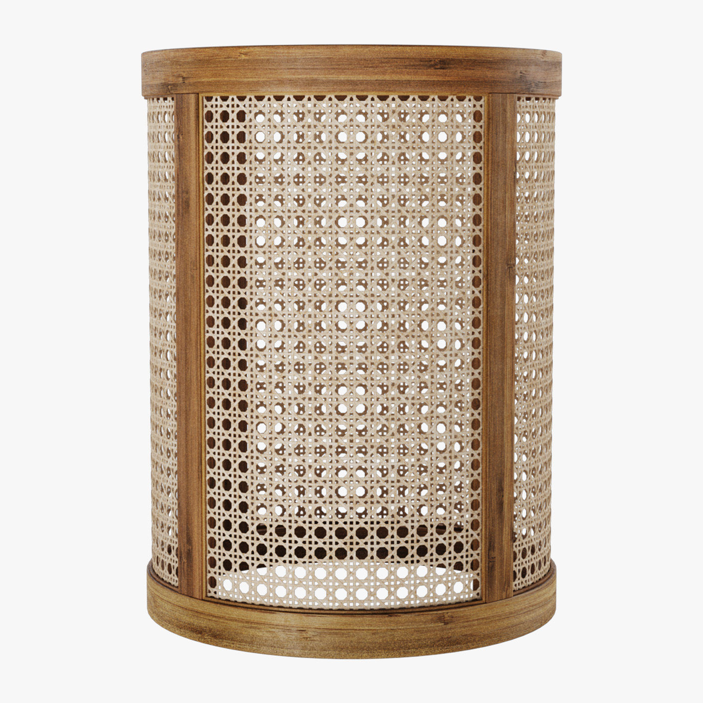 Rattan bench 3D model_1