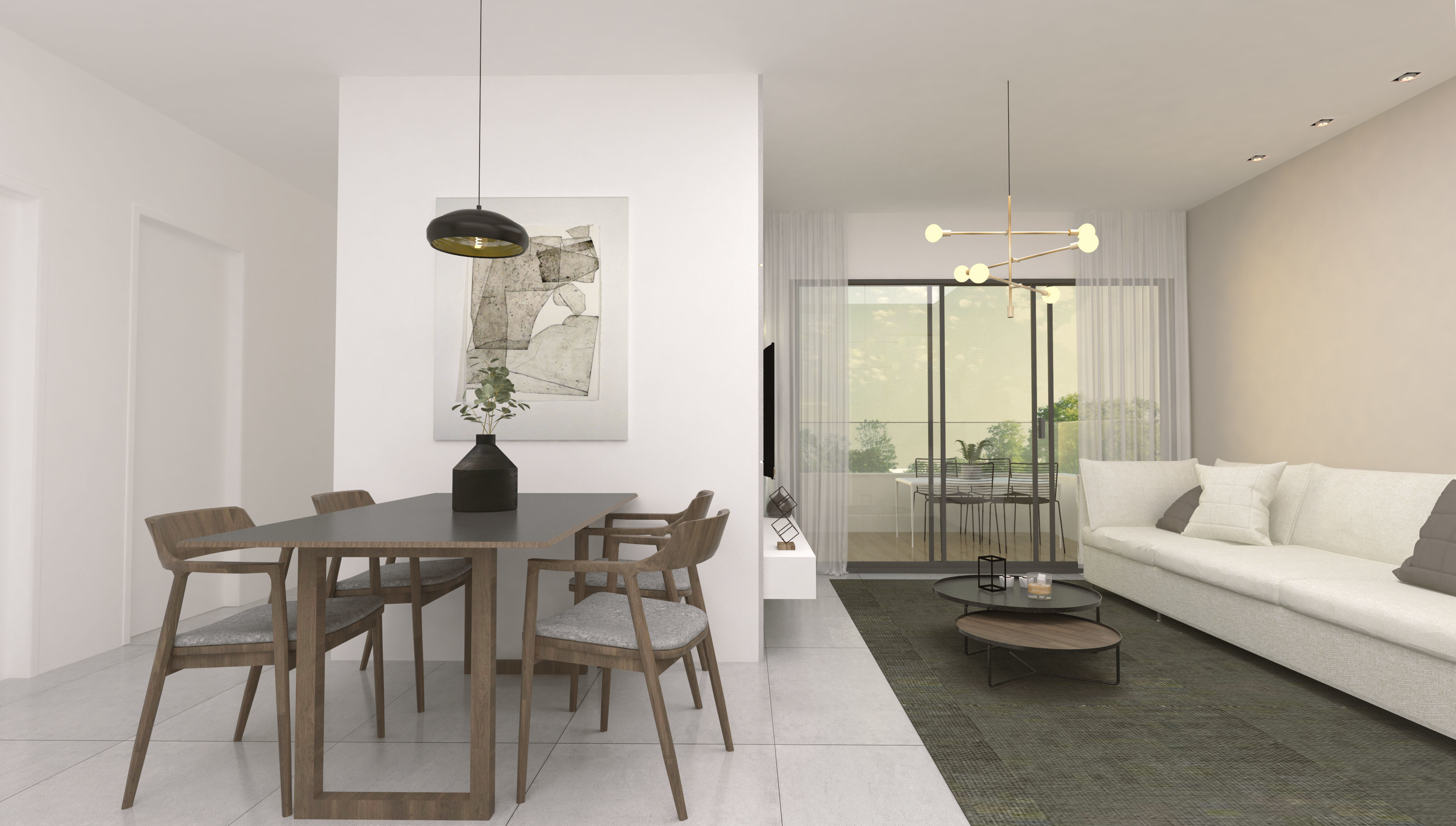 kitcen and living room With  item 3D model_1