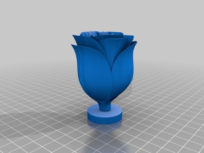 Rosa rose on table Free 3D print model_1