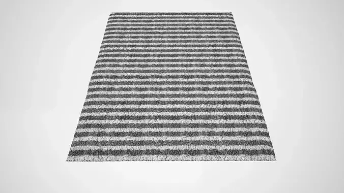 Contemporary Carpet - Rug 15 Low-poly 3D model