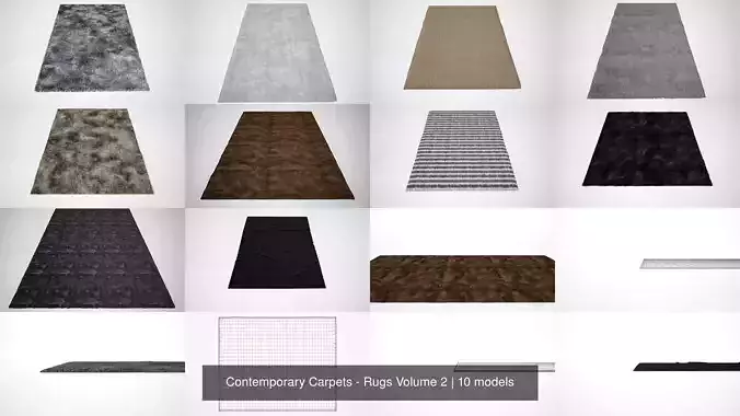 Contemporary Carpets - Rugs Volume 2 3D Model Collection