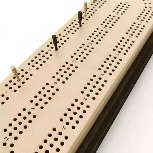 Cribbage Card Game Board 3D model