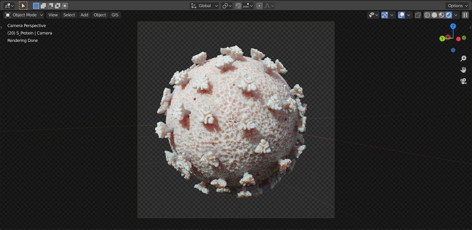 COVID-19 coronavirus 3D model_3