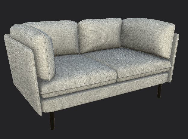 Couch DONKERTURKOOIS Unity ready Low-poly 3D model Low-poly 3D model_14