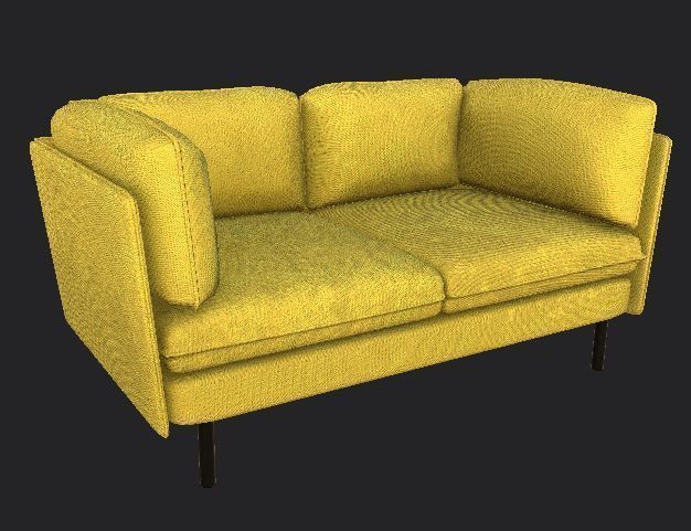 Couch DONKERTURKOOIS Unity ready Low-poly 3D model Low-poly 3D model_13