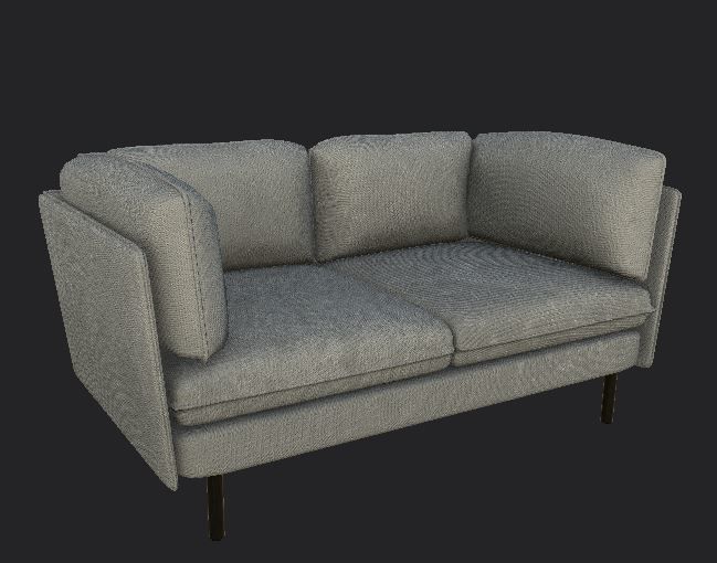 Couch DONKERTURKOOIS Unity ready Low-poly 3D model Low-poly 3D model_15