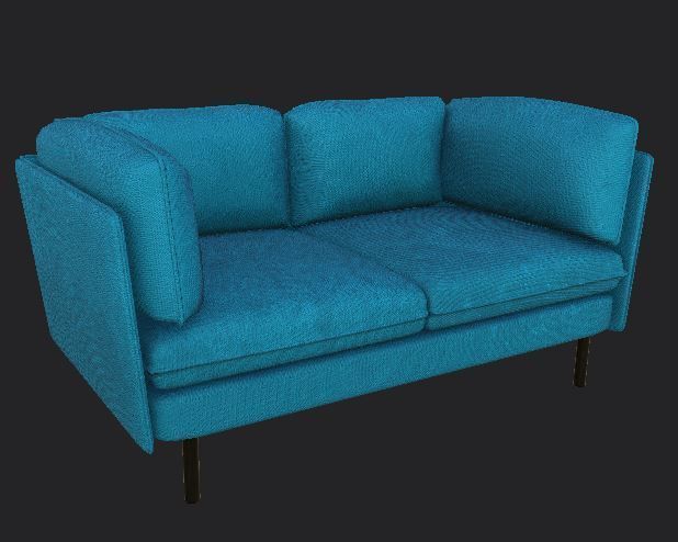 Couch DONKERTURKOOIS Unity ready Low-poly 3D model Low-poly 3D model_10