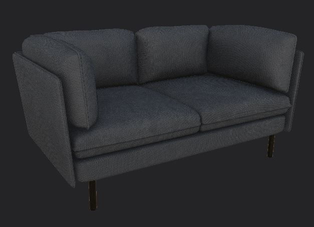 Couch DONKERTURKOOIS Unity ready Low-poly 3D model Low-poly 3D model_11