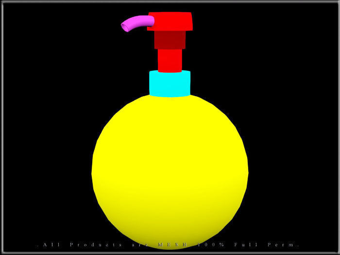 Soap Bottle Dispenser - Round Low-poly 3D model_5