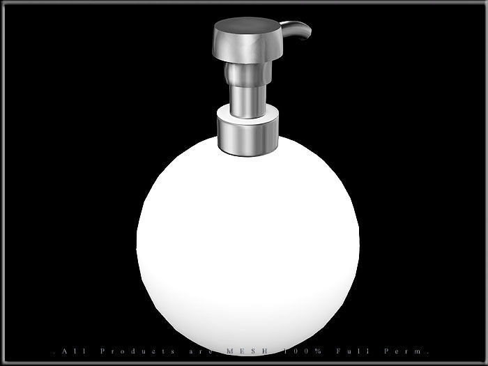 Soap Bottle Dispenser - Round Low-poly 3D model_3