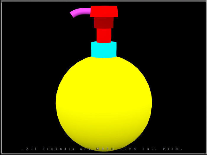 Soap Bottle Dispenser - Round Low-poly 3D model_7