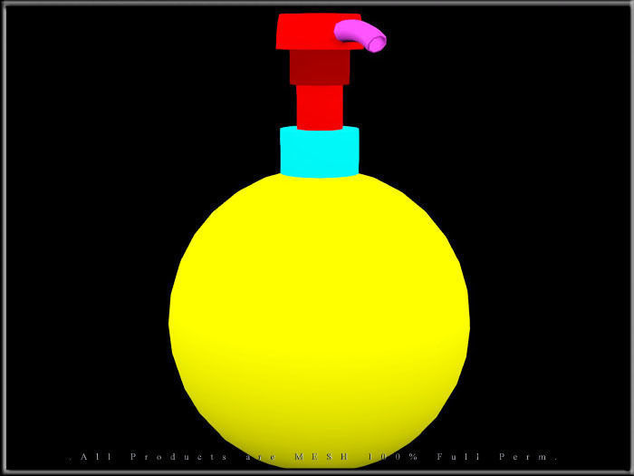 Soap Bottle Dispenser - Round Low-poly 3D model_6